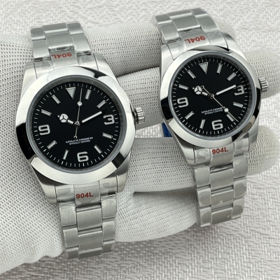 36mm/39mm Stainless Steel Case Oyster Strap 3 6 9 Dial Hands for Datejust NH35 Movement MOD Watch